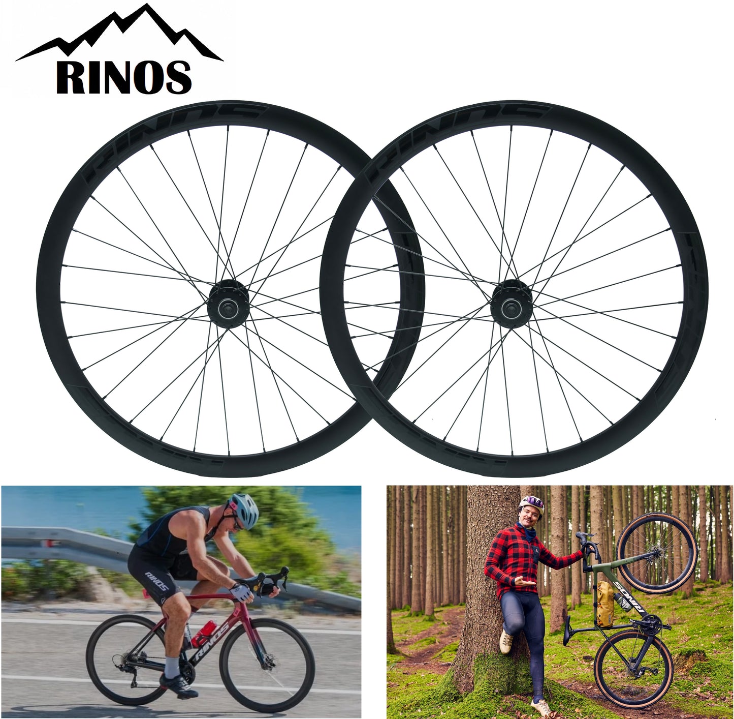 RINOS Rennrad/Gravel Laufräder 28 Zoll