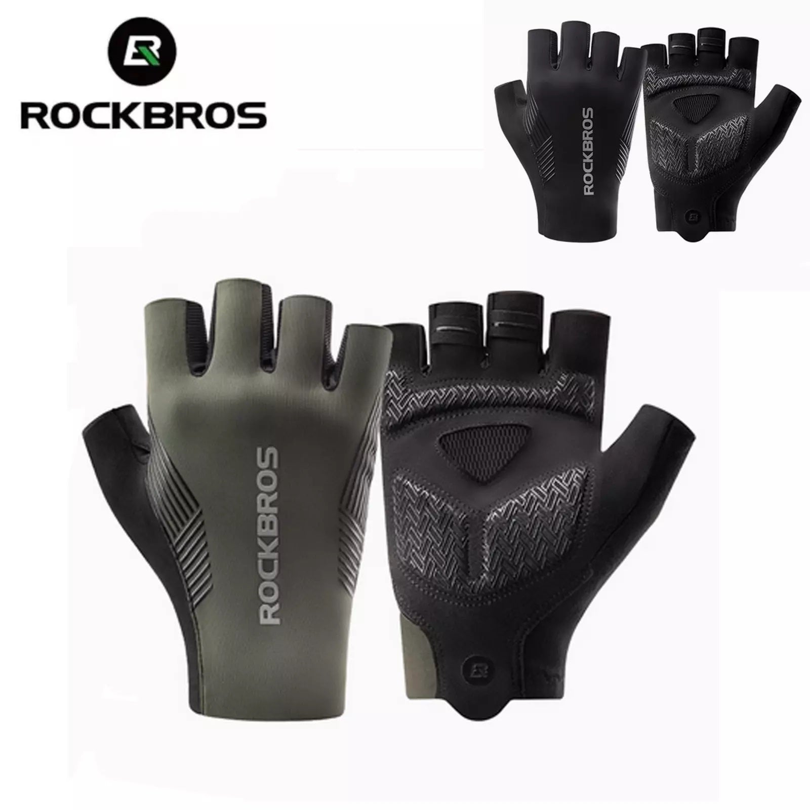 fahrradhandschuhe halbfinger ROCKBROS Kurze Fahrradhandschuhe Halbfinger Handschuhe Herren/Damen S- – futurebikeshop.de