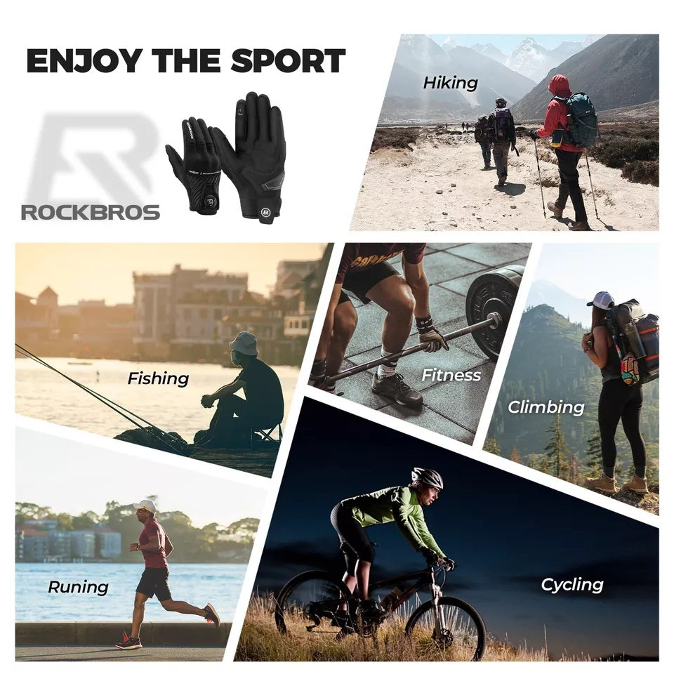 ROCKBROS Motorradhandschuhe Herren Handschuhe Motorrad Sommer Schutzhandschuhe mit Touchscreen Atmungsaktiv Sport Handschuhe für MTB Fahrrad Moto Roller Jagen