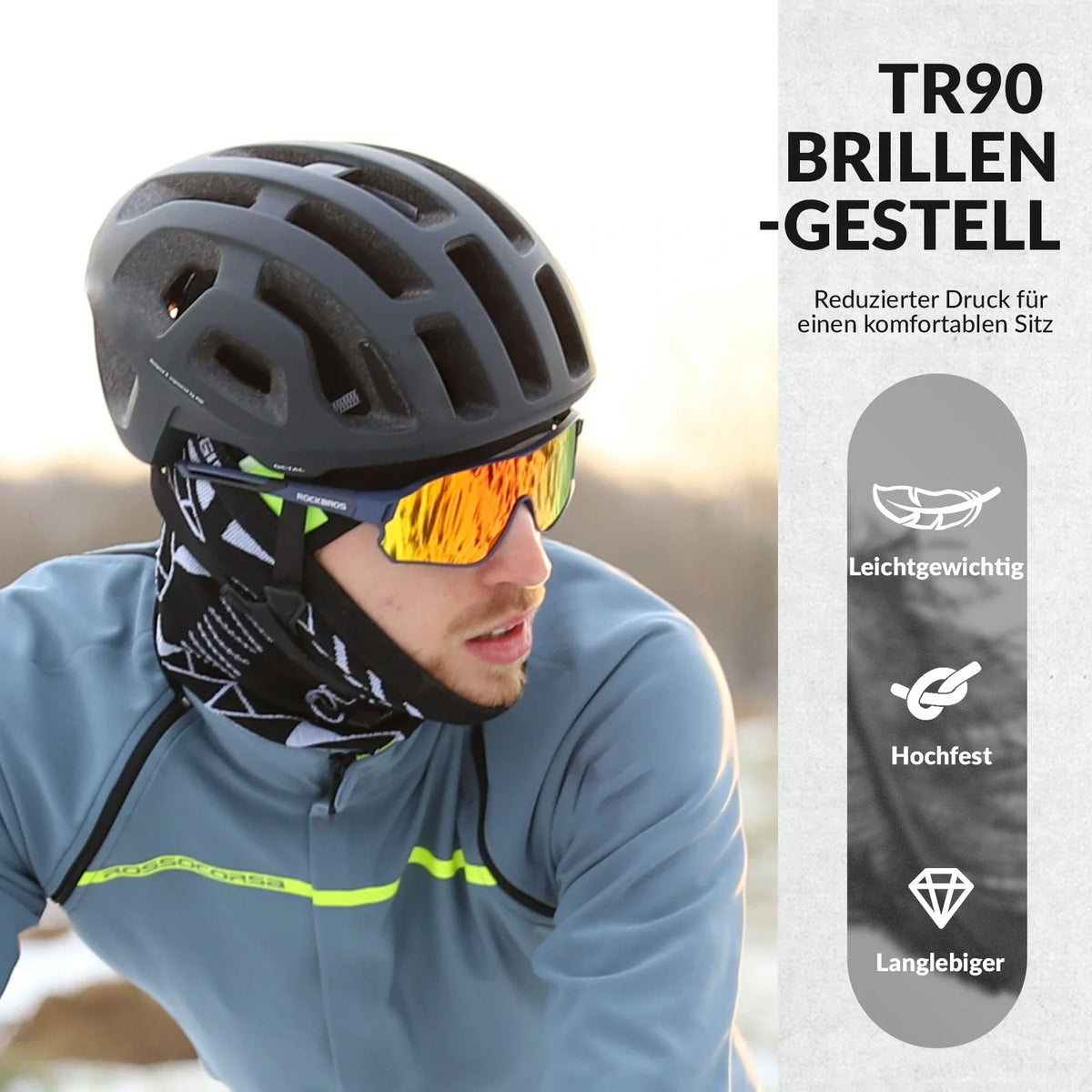 ROCKBROS Federleichte Polarisierte Fahrradbrille (UV400)