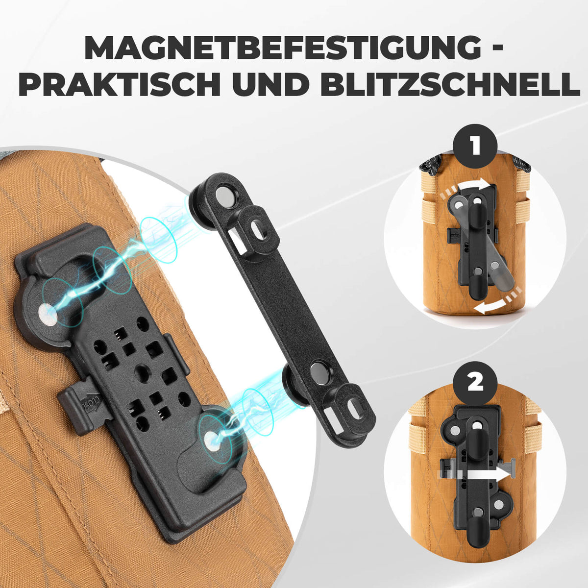 ROCKBROS Fahrrad Lenkertasche 1.2L für Trinkflaschen Ø10 cm