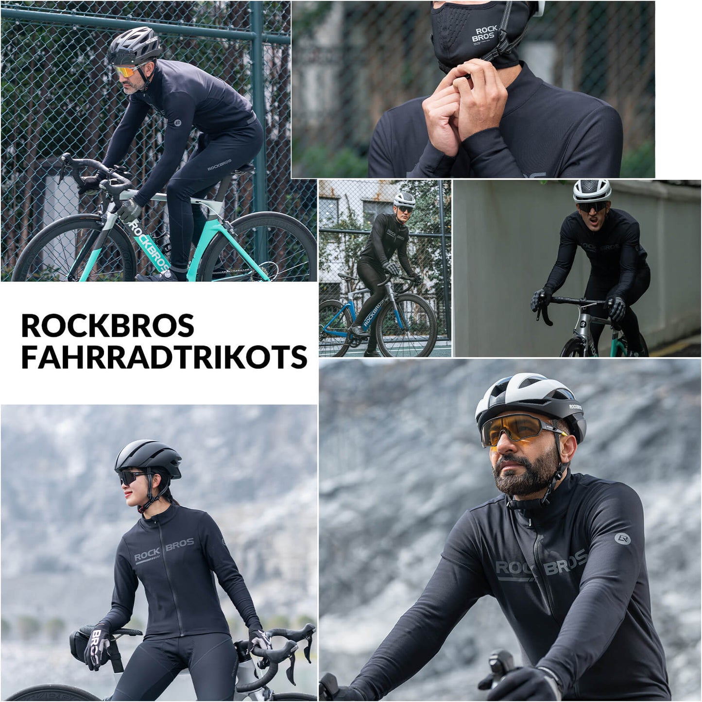 Fahrrad Jacke & Hose Winter Anzug Sportlich Fahrradbekleidung ROCKBROS