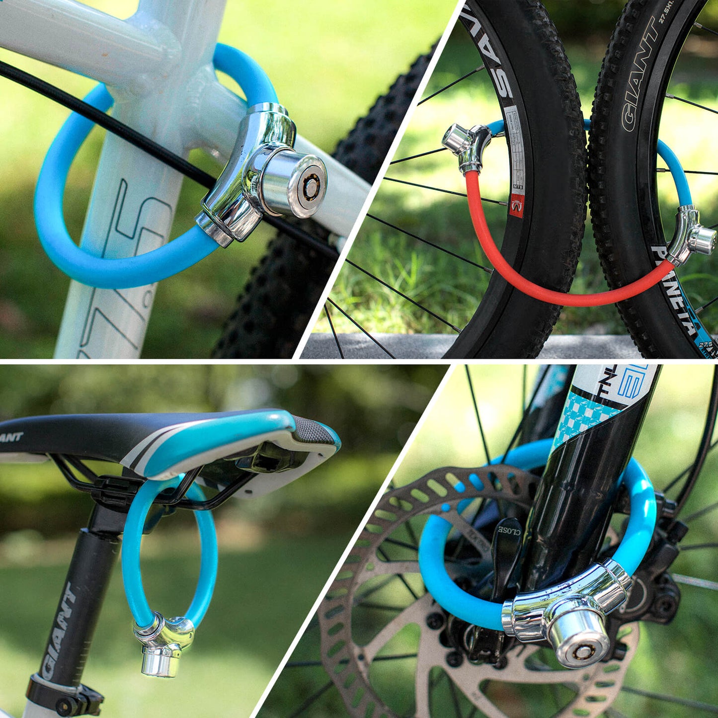 Fahrradschloss Kabelschloss mit Klettverschlüssen ohne Schlüssel ROCKBROS