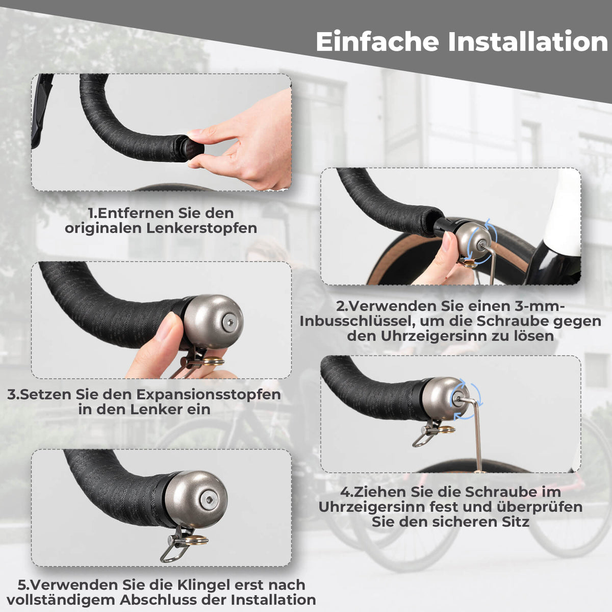 ROCKBROS Rennrad Fahrradklinge für 22,2mm Dropbar Lenker