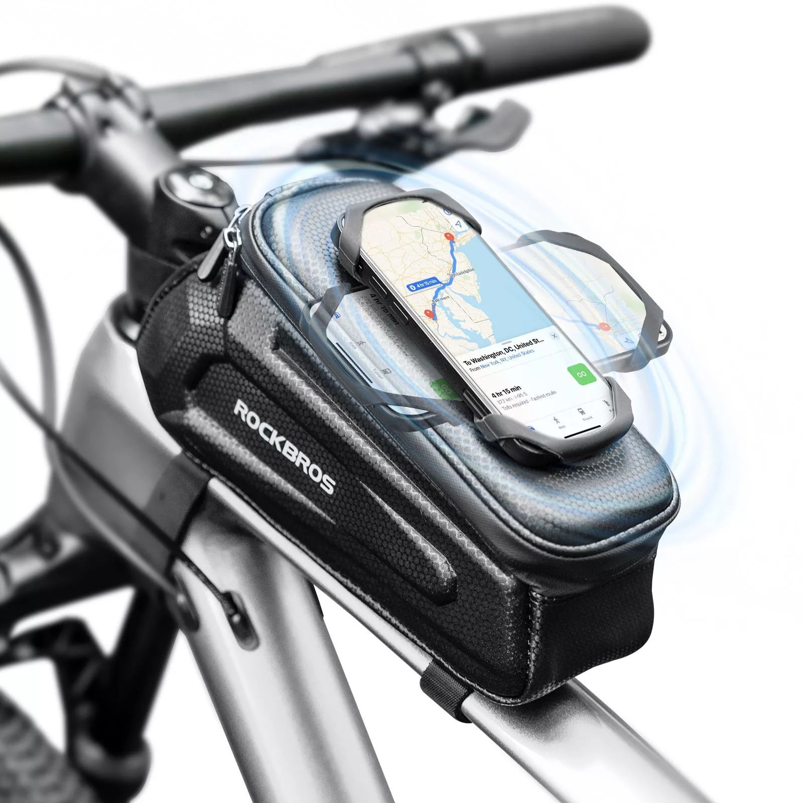 fahrradtasche mit handyhalterung ROCKBROS Fahrradtasche 1.5L Hartschale Rahmentasche mit Handyhalterung –  futurebikeshop.de