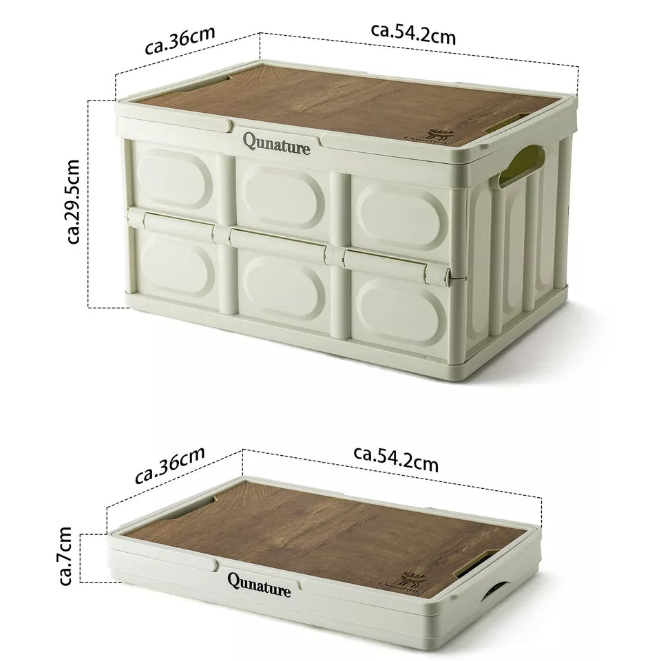 Qunature Campingbox Faltbare Organizer Campingbox Aufbewahrungsbox 26/55/60L