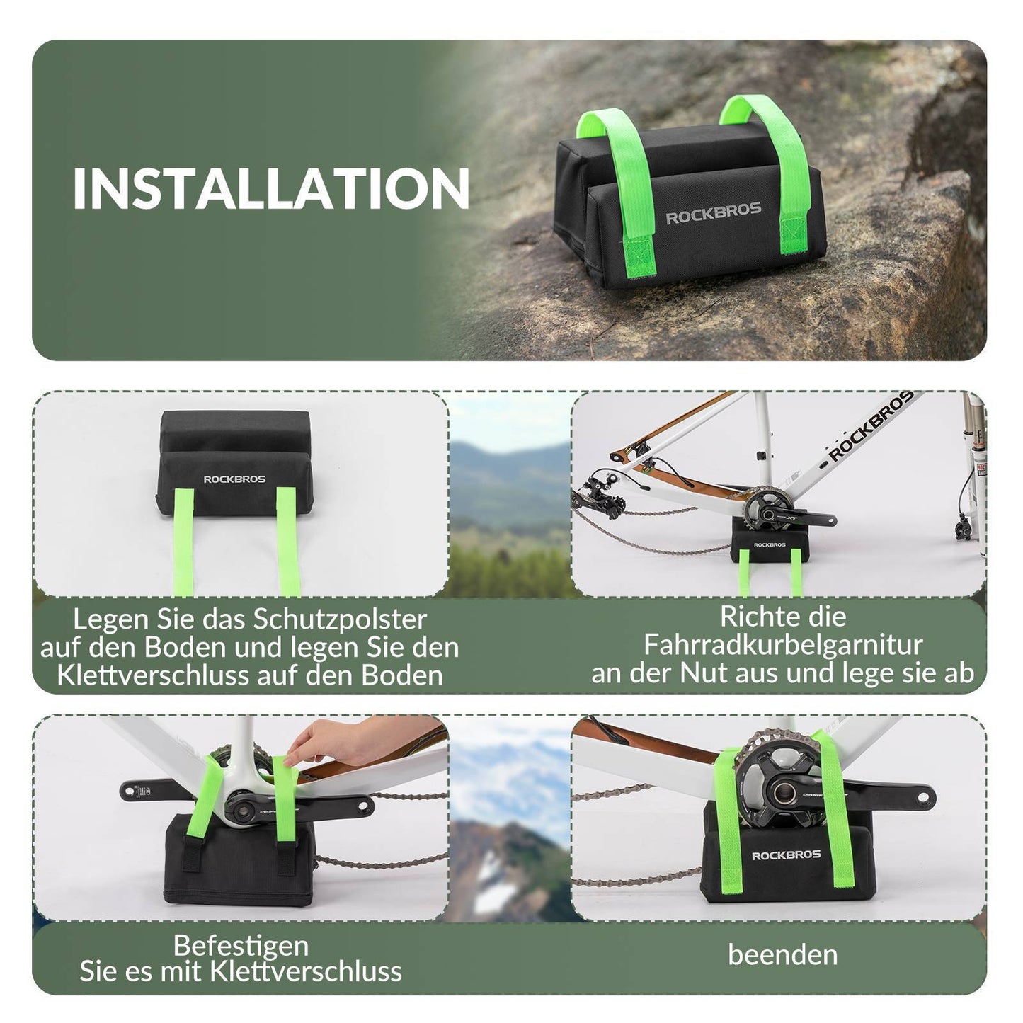 Fahrrad Kettenradgarnitur Schutzpolster Fahrradzubehör Universal ROCKBROS