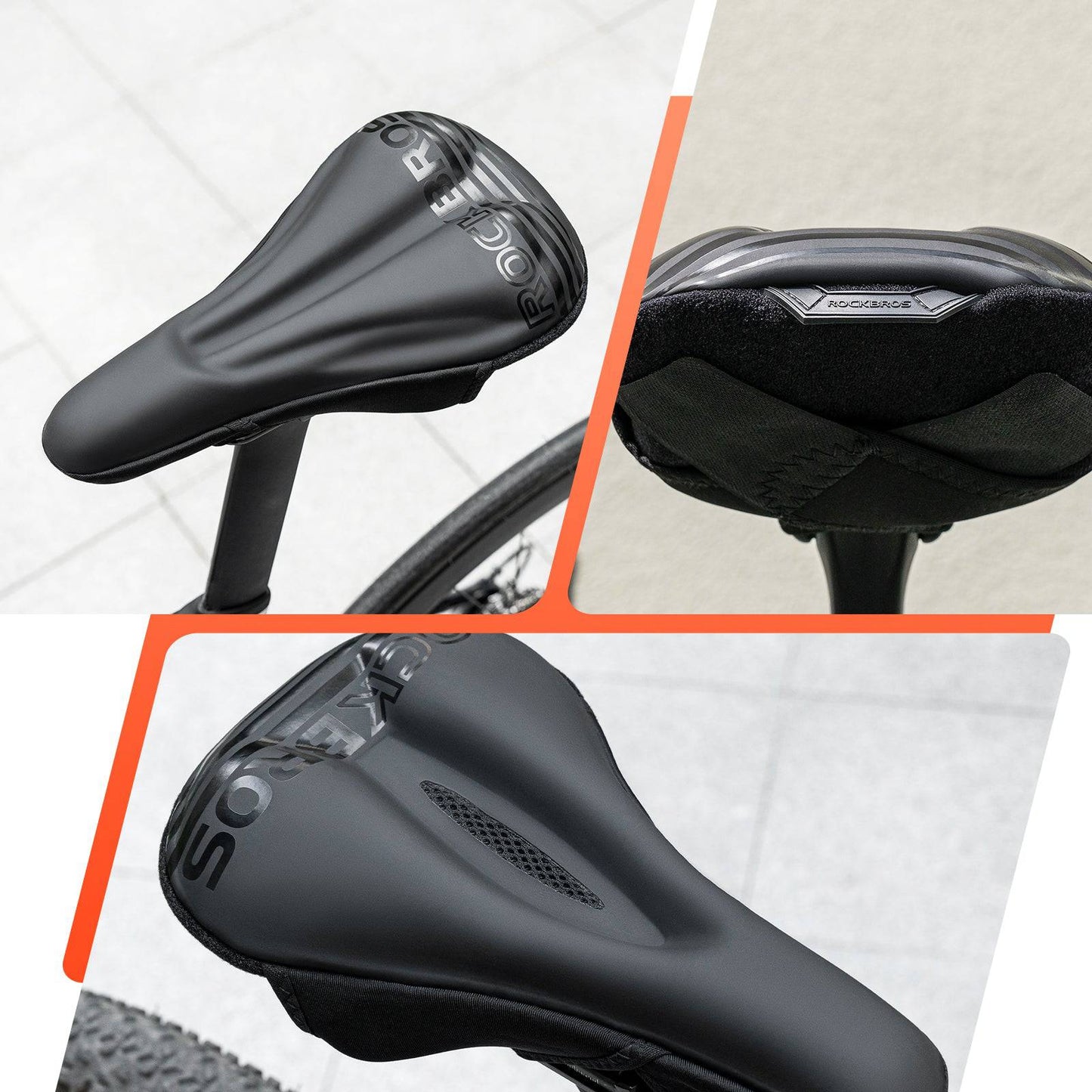 Fahrrad Sattelbezug Gel Gepolsterter Weicher Fahrradsitz Bezug ROCKBROS