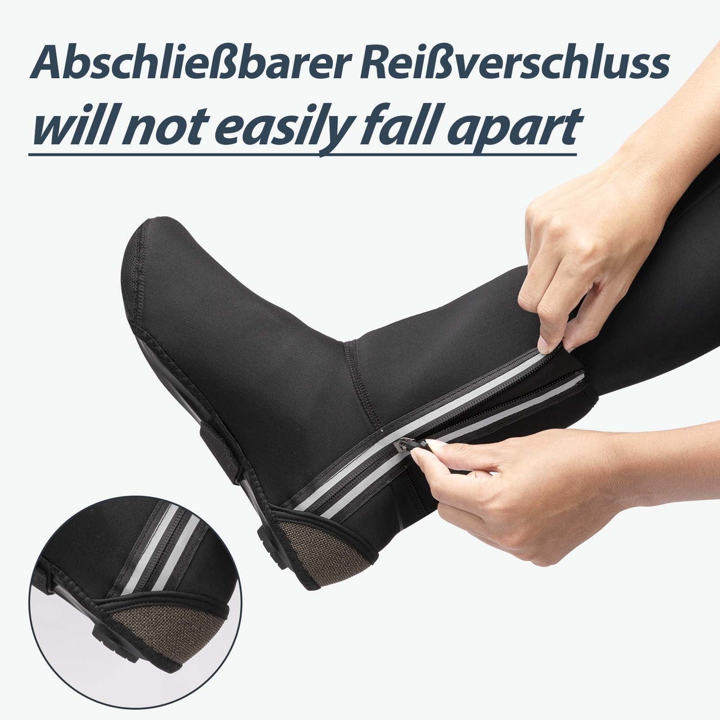 Winter Fahrrad Überschuhe warm Überzieher für Radsport Schwarz ROCKBROS