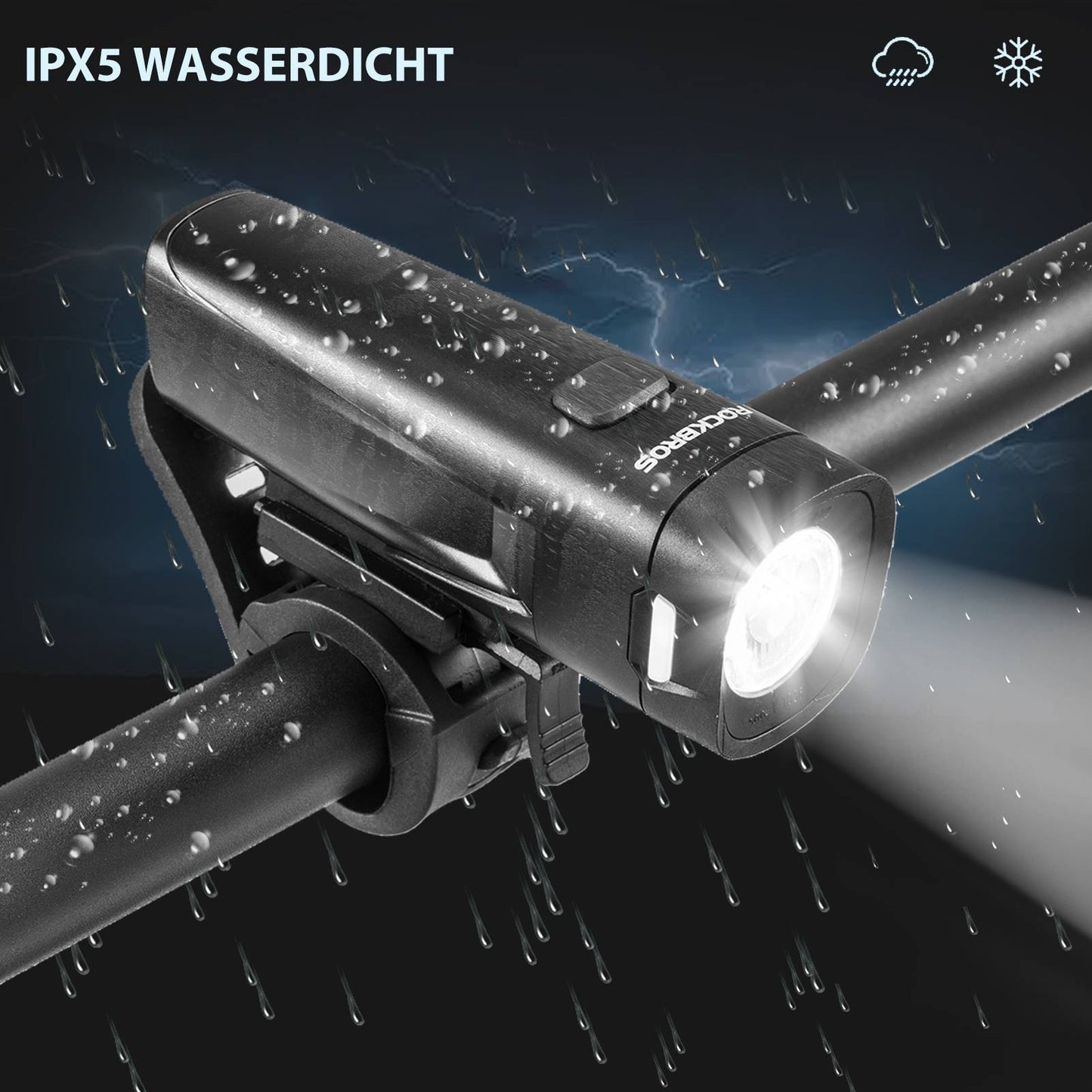 Fahrradlicht Set Fahrradlampe enthalten Rücklicht & Frontlicht ROCKBROS
