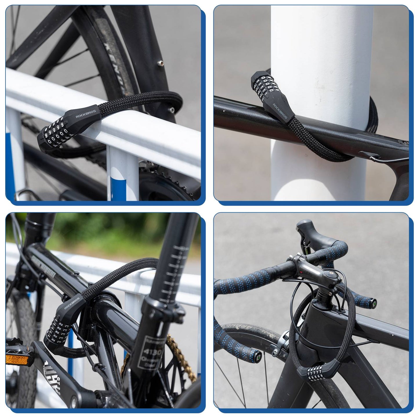 Fahrradschloss 5-Stellig Zahlencode Zahlenschloss ROCKBROS