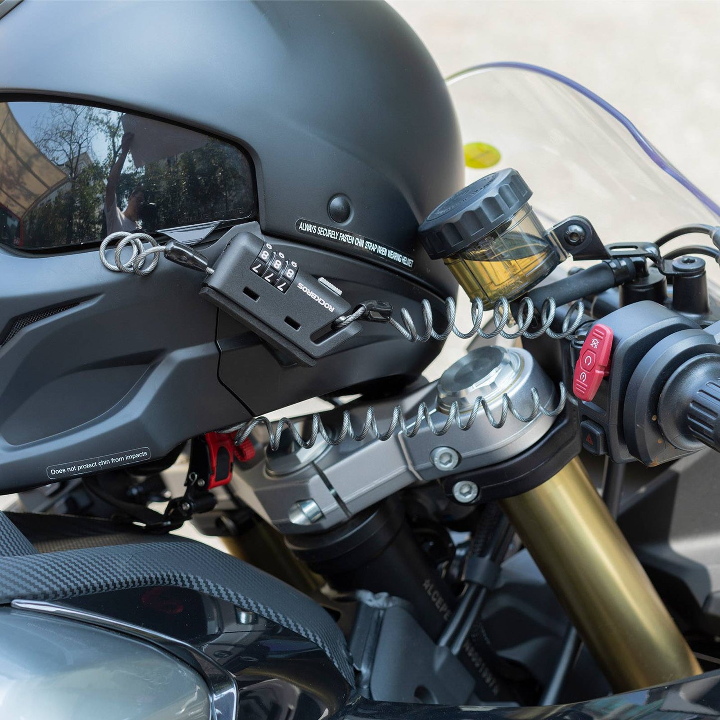 Helm schloss 150 cm Zahlenschloss 3-stellig Zahlencode ROCKBROS