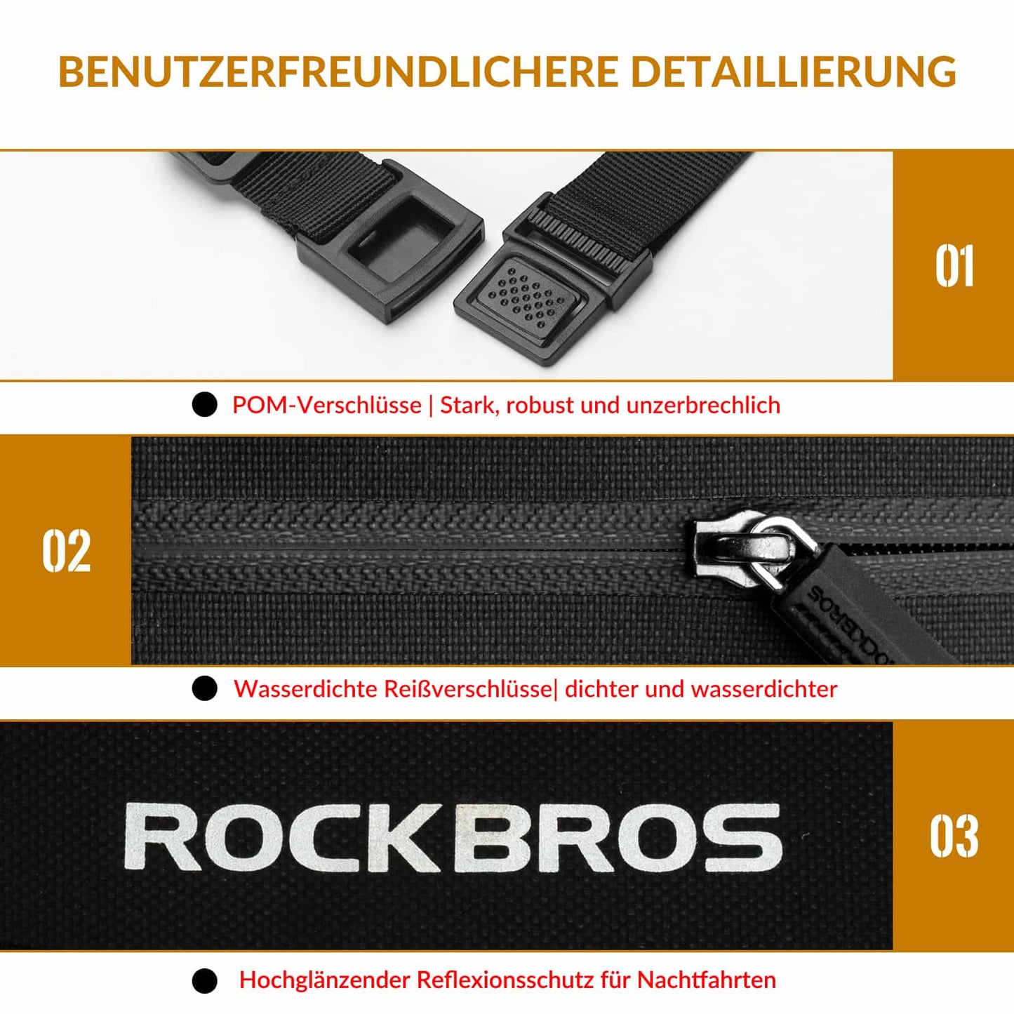 Tankrucksack Motorrad Beintasche mit Magnetische-Absaugung ROCKBROS