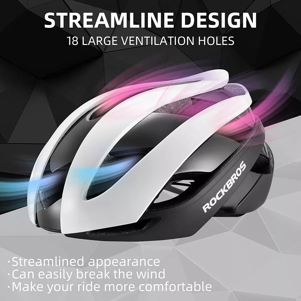 ROCKBROS Fahrradhelm Helm für Damen Herren Radhelm 4 Farbe Schutzhelm M/L 55-61 cm