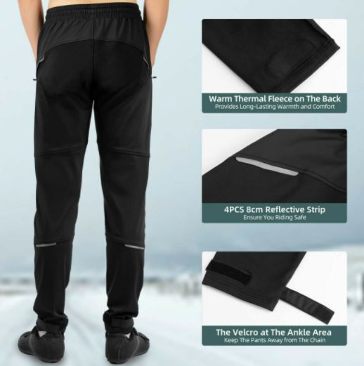 ROCKBROS Winter Fahrradhose Thermo Mountainbikehose Winddicht Radhose Langhose M-4XL