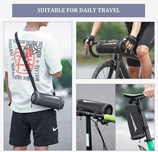 ROCKBROS 041B Lenkertasche Fahrrad Handyhalterung ca. 2L Schwarz