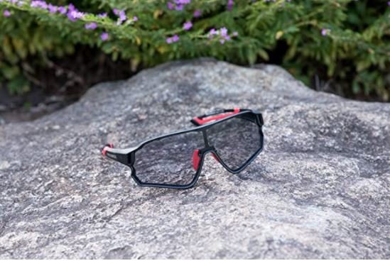 ROCKBROS 10135 Photochrome Fahrradbrille UV400 Transparent Selbsttönend