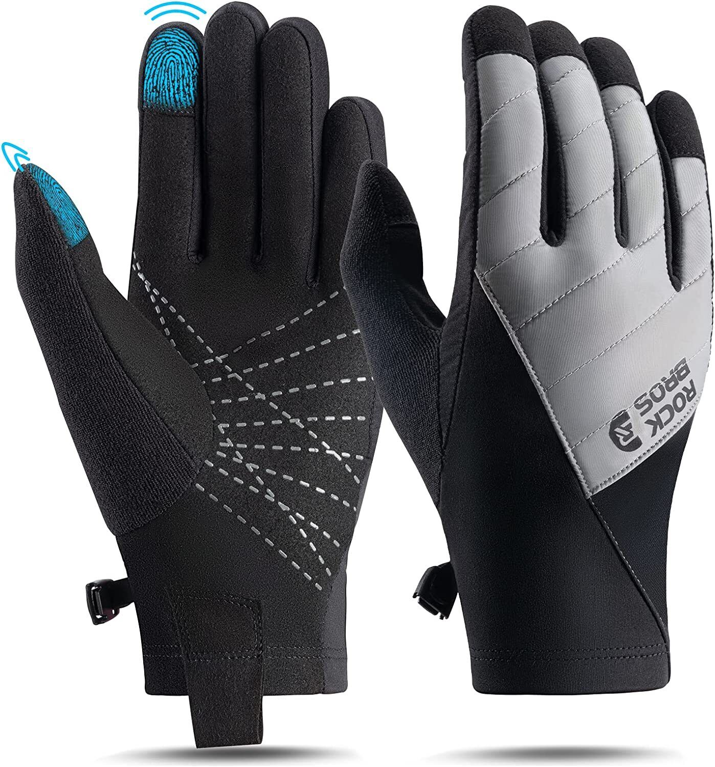 ROCKBROS Winter Fahrradhandschuhe Handschuhe Touchscreen Warm Thermal –