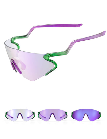 ROCKBROS Photochrome Fahrradbrille mit UV400 Schutz