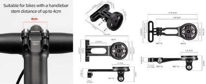 ROCKBROS Fahrradcomputer Halterung für Garmin,Bryton,Wahoo,GPS Lenkerhalter Alu