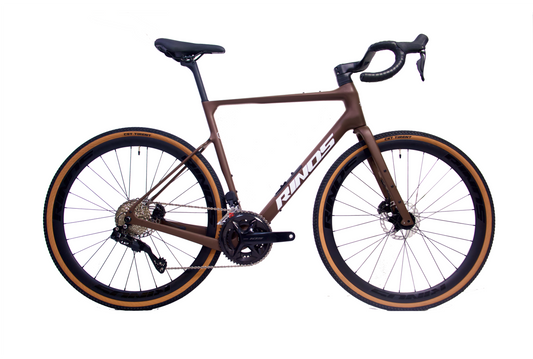 RINOS Carbon Gravel Bike 700C Shimano 105 Di2 R7150, 24 Gang, Sandman 8.0