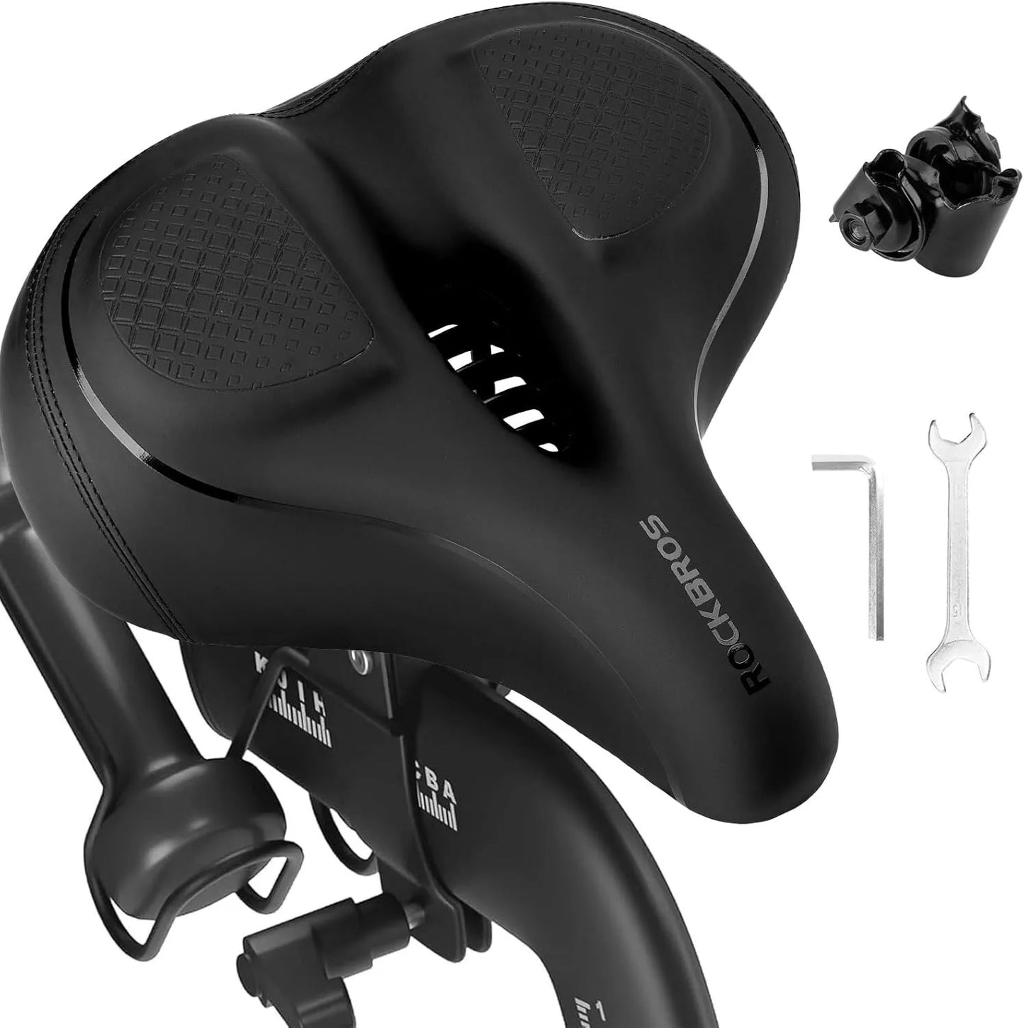 ROCKBROS Breite Fahrradsattel Sattel für Heimtrainer/Fahrrad Peloton B –