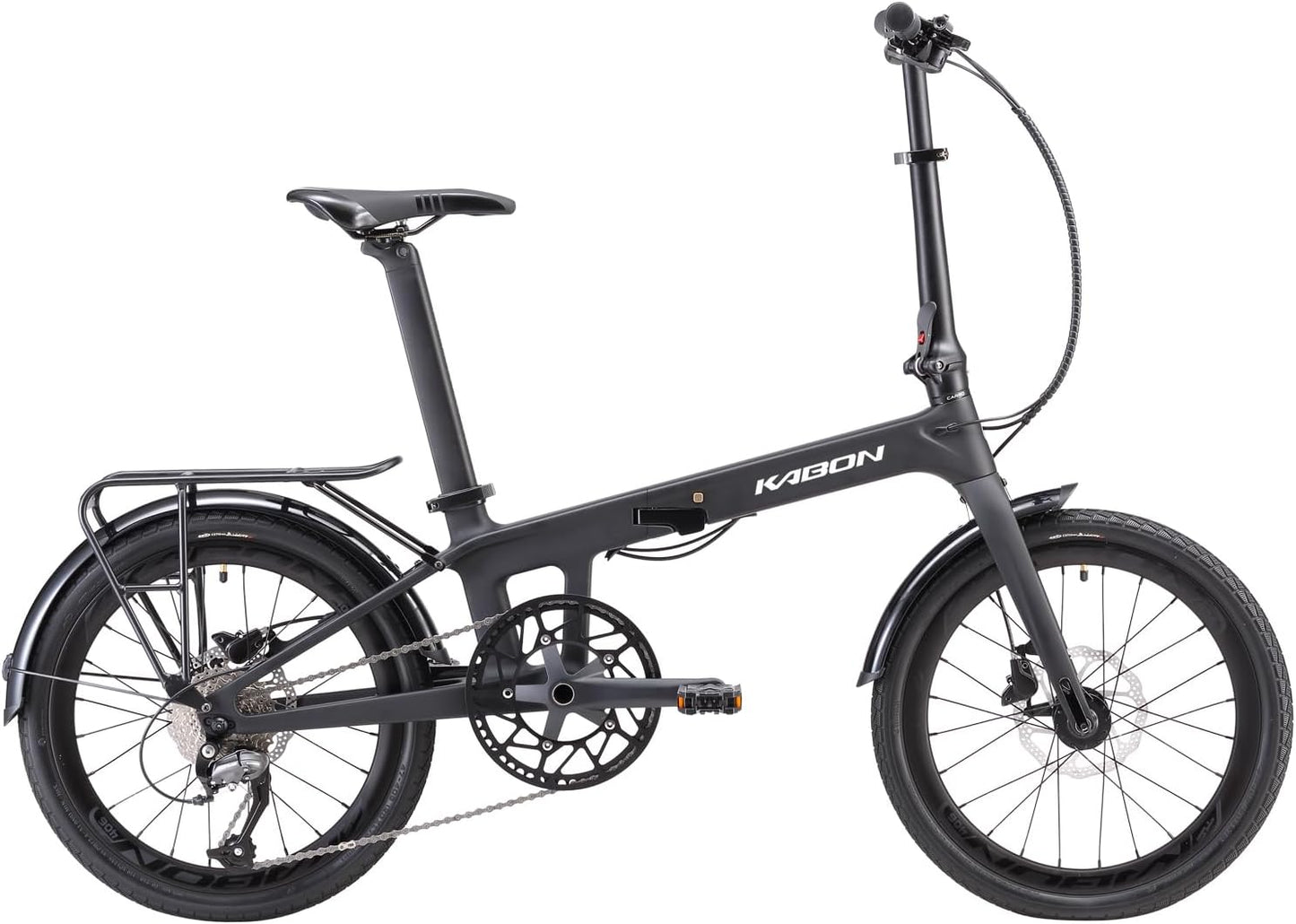 KABON City Faltrad Carbon Shimano Altus 9S 20 Zoll mit Carbon Laufrädern