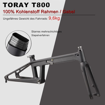 KABON City Faltrad Carbon Shimano Altus 9S 20 Zoll mit Carbon Laufrädern