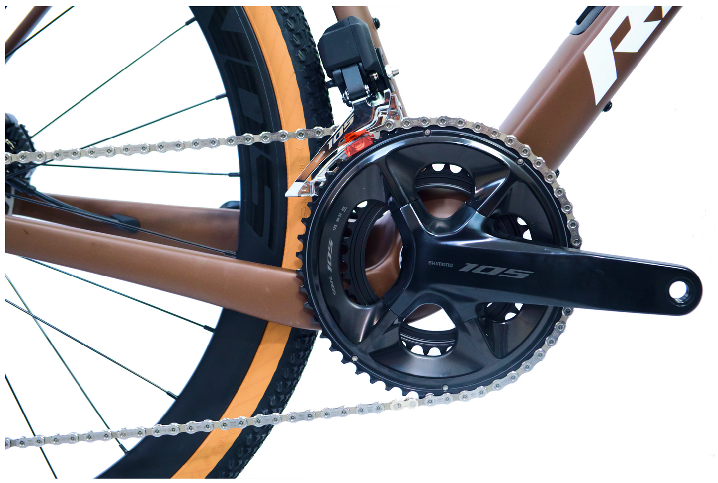 RINOS Carbon Gravel Bike 700C Shimano 105 Di2 R7150 24 Gang Sandman 8.0