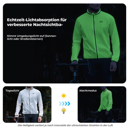 ROCKBROS Leichte Fahrradjacke Nachleuchtend Faltbar Sommer Herren/Damen