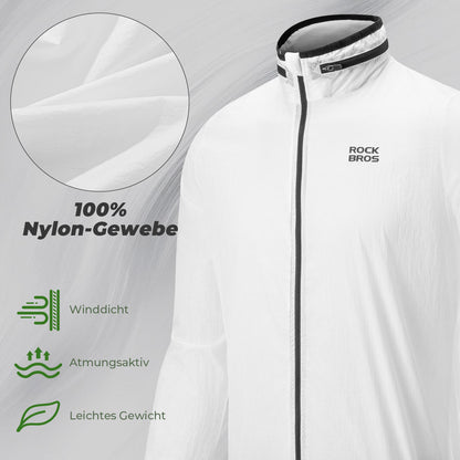 ROCKBROS Leichte Fahrradjacke Nachleuchtend Faltbar Sommer Herren/Damen