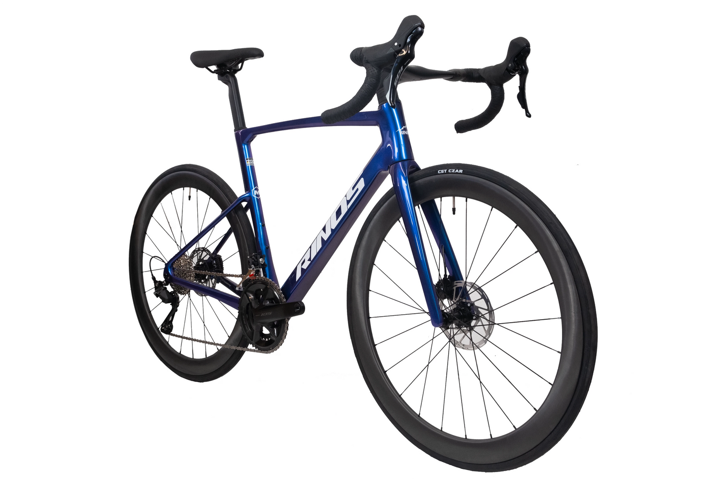 RINOS Carbon Rennrad 700C Shimano 105 R7120 24 Gänge Odin 4.1 mit Carbon Laufrädern