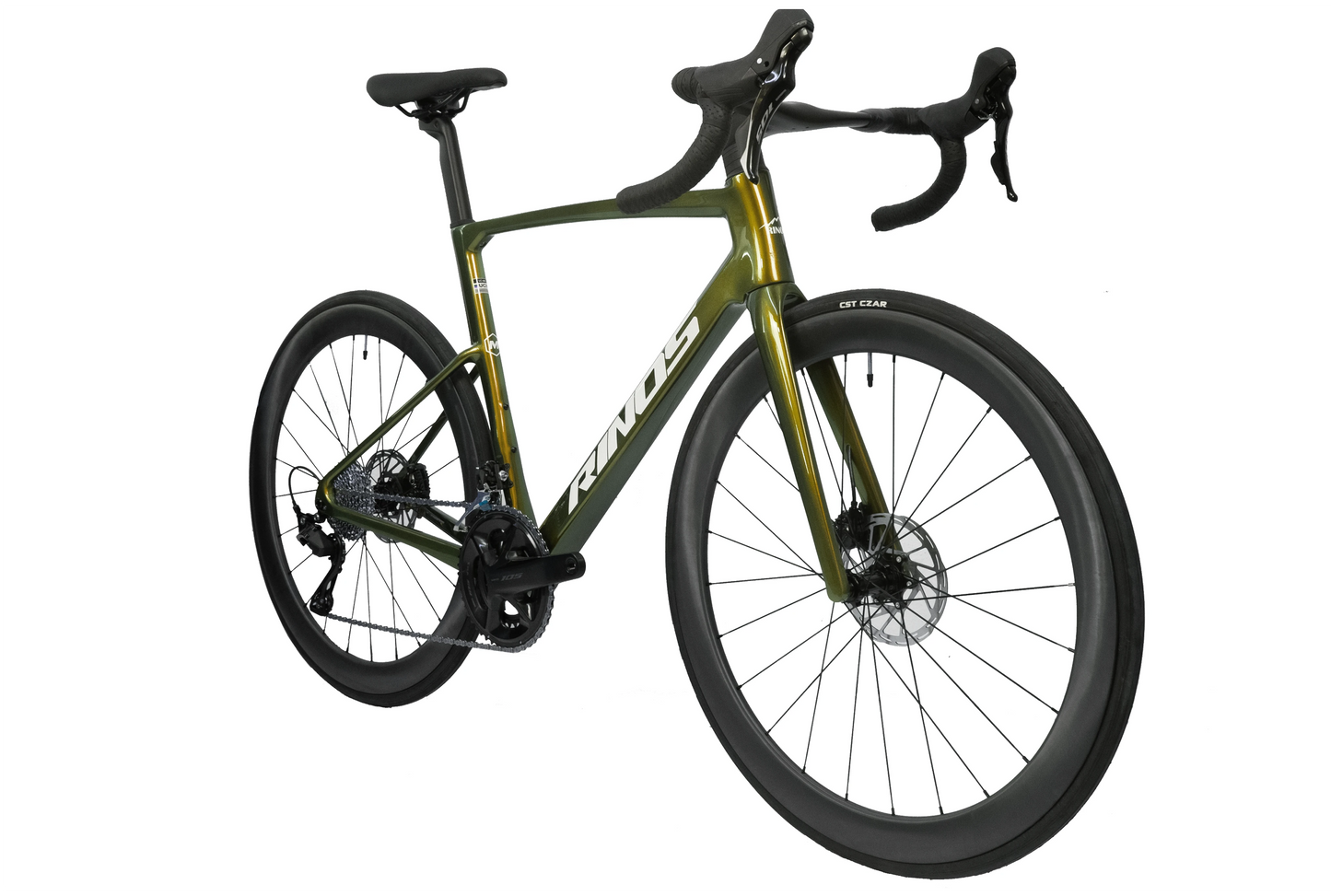 RINOS Carbon Rennrad 700C Shimano 105 R7120 24 Gänge Odin 4.1 mit Carbon Laufrädern