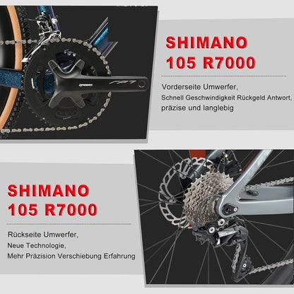 RINOS Carbon Gravel Bike Sandman3.0 Shimano R7000