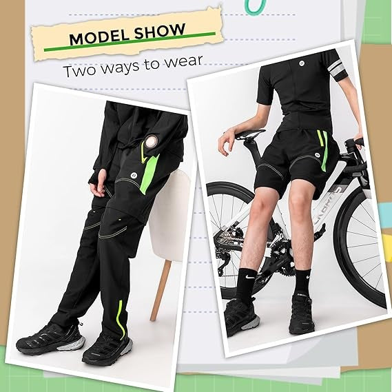 mountainbike hosen herren lang ROCKBROS Fahrradhose Doppellagig Abnehmbar Sporthose Lang Radhose mit – futurebikeshop.de