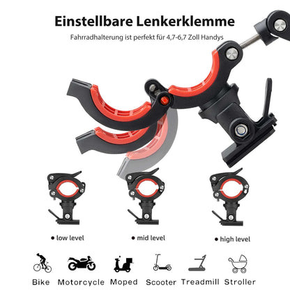 Kaufe Fahrrad-Handyhalterung, Aluminium, Motorrad, Roller, Lenker