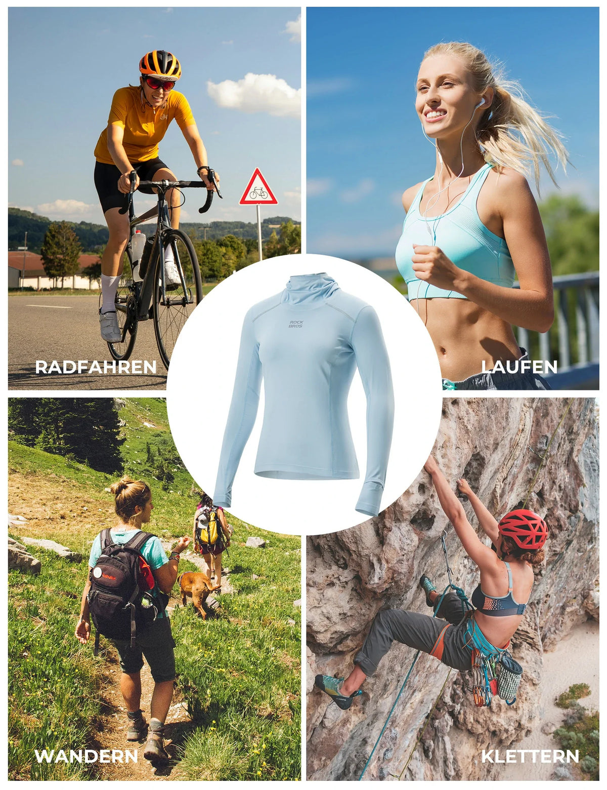 ROCKBROS Damen Langarm Radtrikot