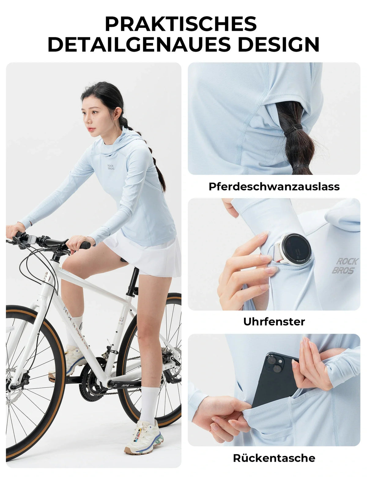 ROCKBROS Damen Langarm Radtrikot