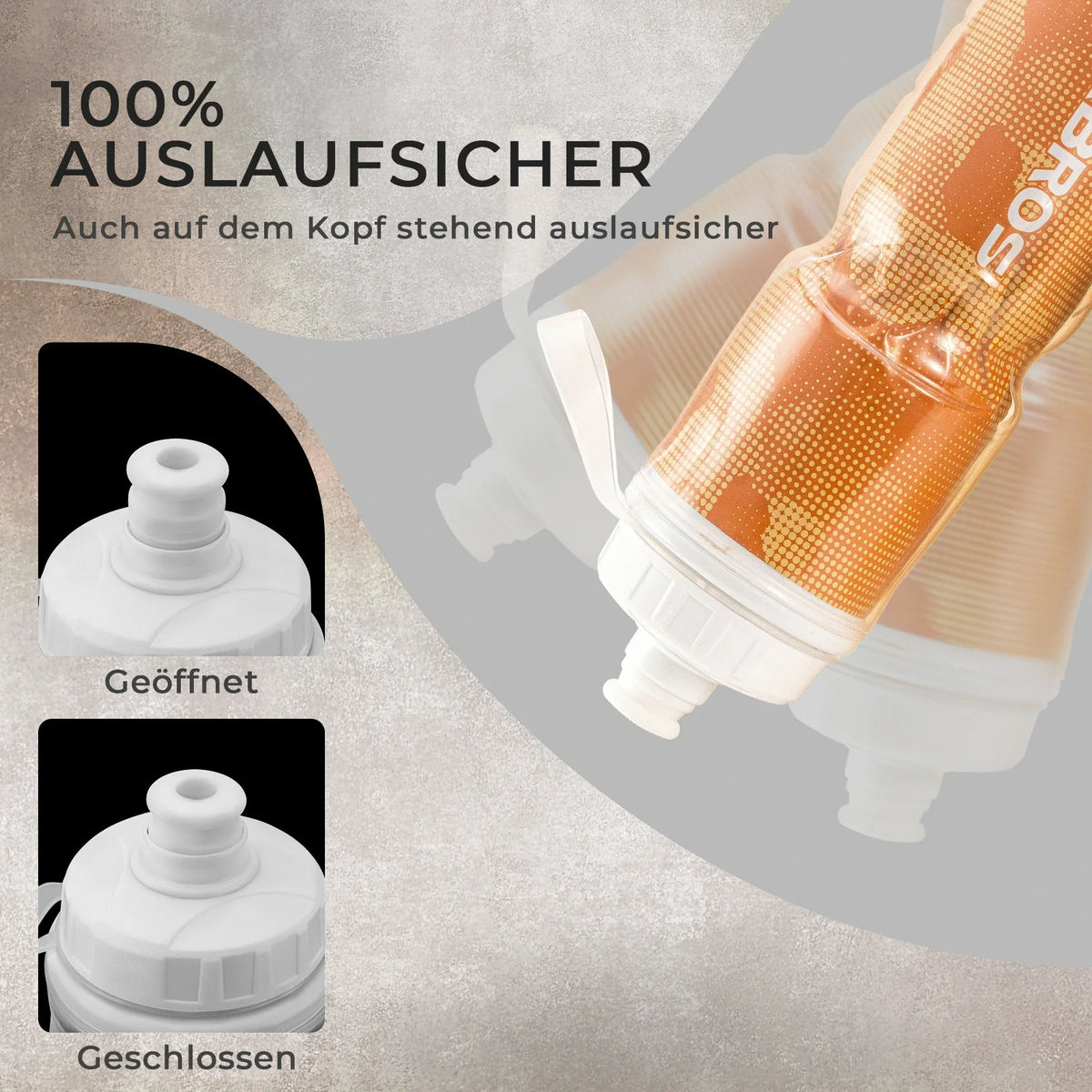 ROCKBROS Fahrrad Trinkflasche 670ML Drückbare