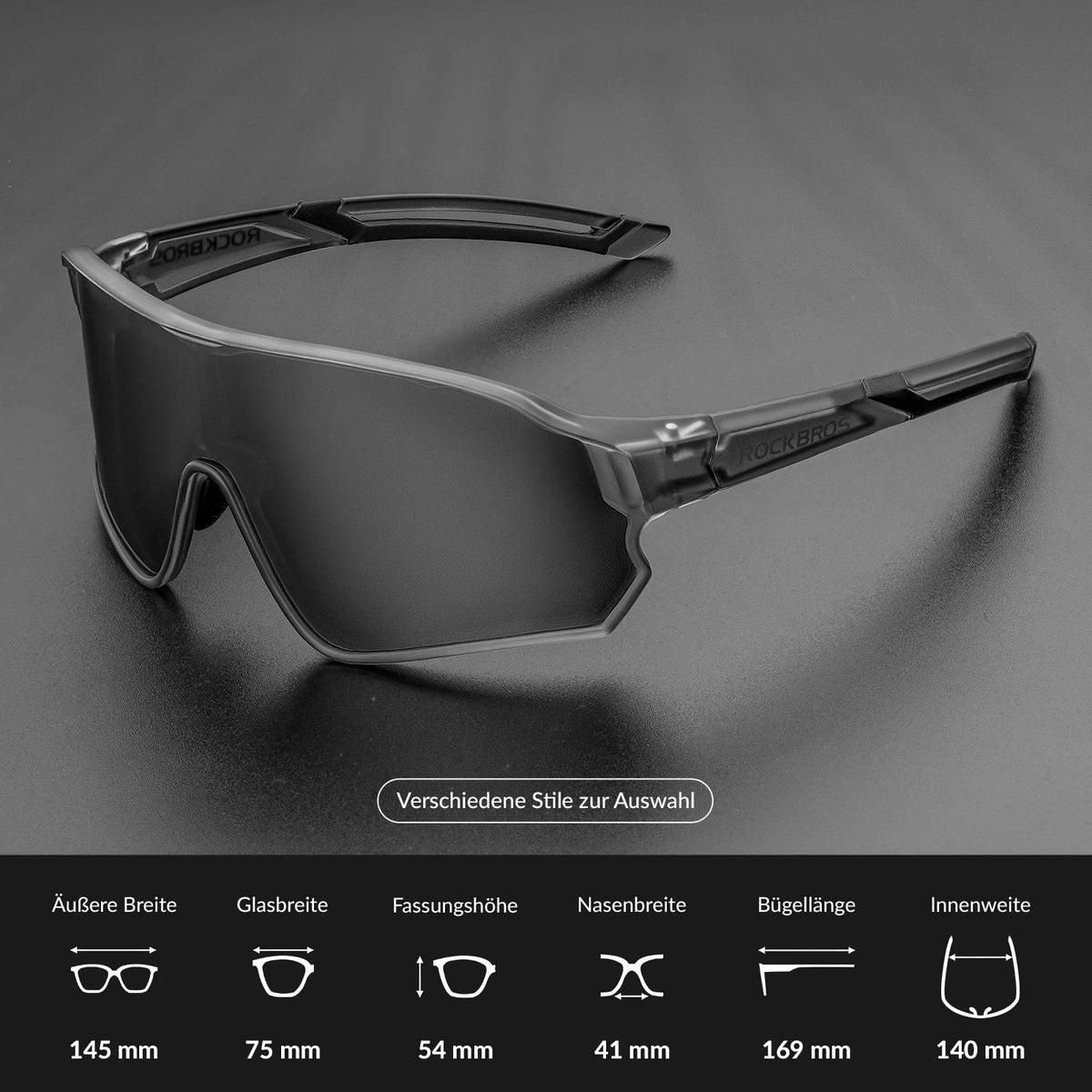 ROCKBROS Federleichte Polarisierte Fahrradbrille (UV400)