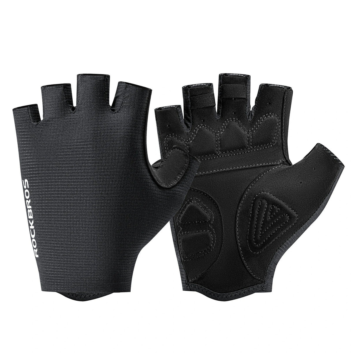 ROCKBROS Fahrradhandschuhe Halbfinger mit stoßdämpfender SBR-Polsterung - S396
