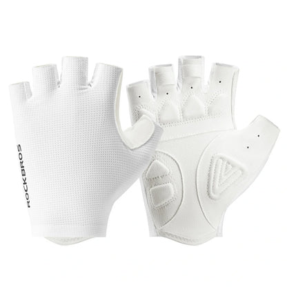 ROCKBROS Fahrradhandschuhe Halbfinger mit stoßdämpfender SBR-Polsterung - S396