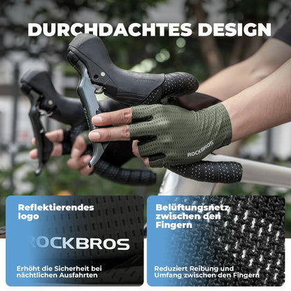 ROCKBROS Fahrradhandschuhe Sommer, rutschfest und Atmungsaktiv