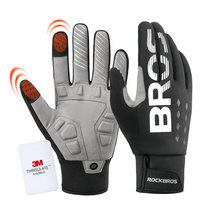 ROCKBROS Fahrradhandschuhe Winter Thinsulate Warme Handschuhe Touchscreen