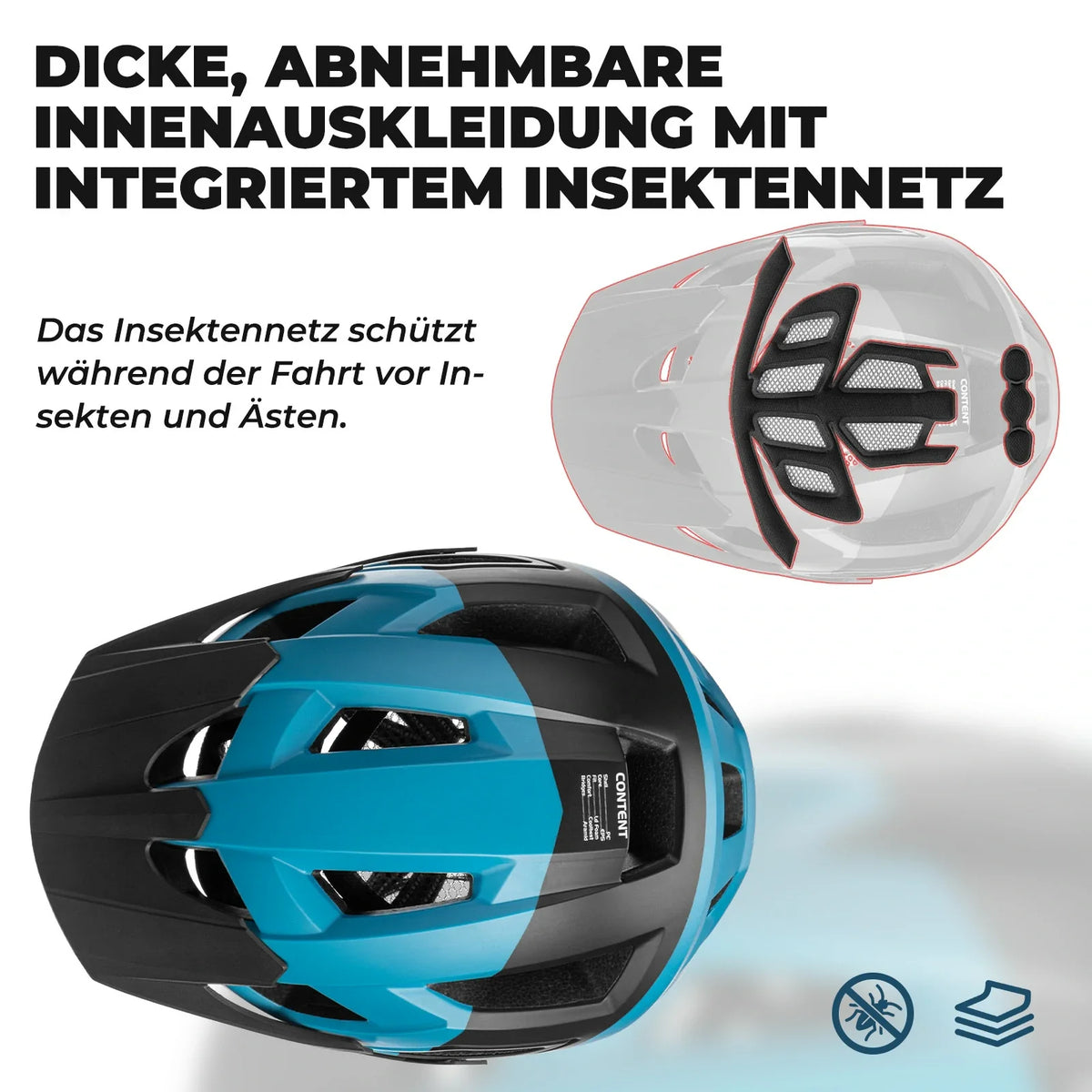ROCKBROS Fahrradhelm Einheitsgröße 56-62 cm