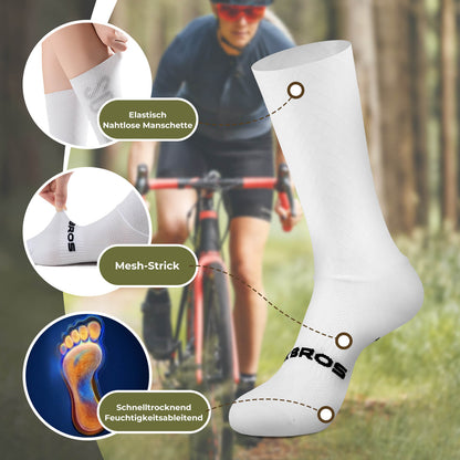 ROCKBROS Fahrradsocken Atmungsaktive Kompressionssocken