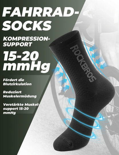ROCKBROS Fahrradsocken Reflektierendes Logo Zweipaarpackung