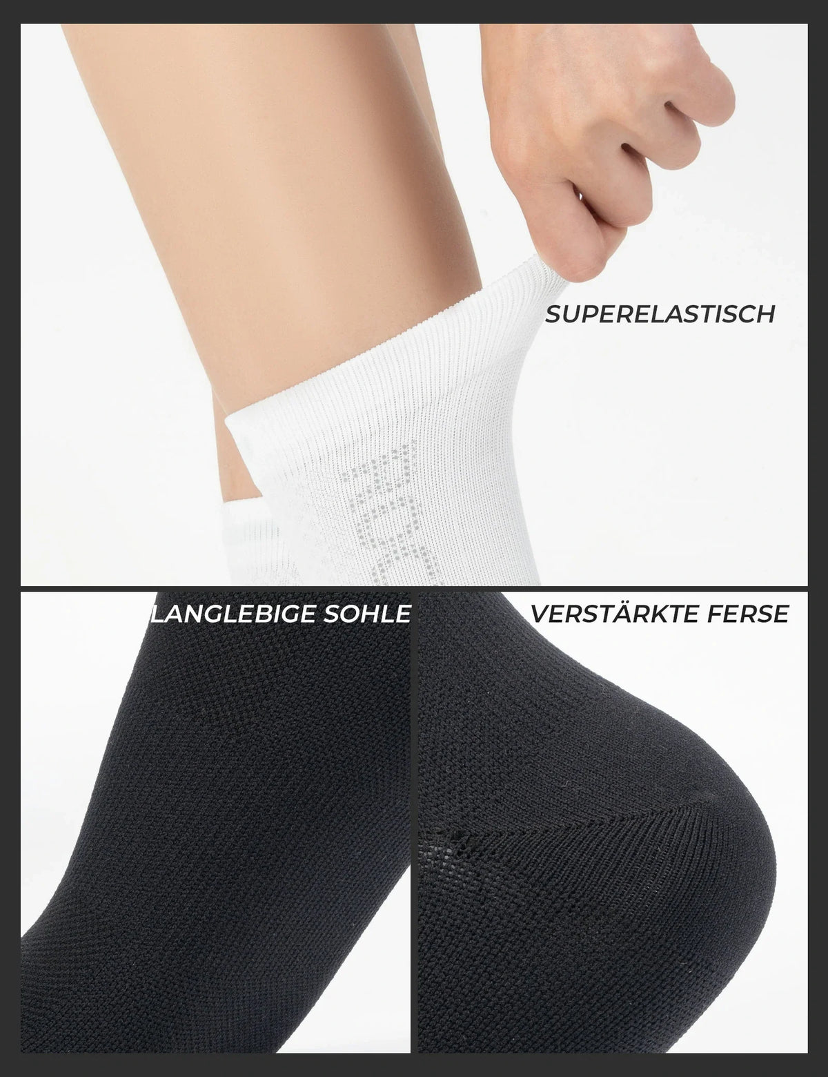 ROCKBROS Fahrradsocken Reflektierendes Logo Zweipaarpackung