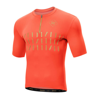 ROCKBROS Fahrradtrikot Kurzarm Herren Atmungsaktives und Schnelltrocknend Jersey Reflektierende