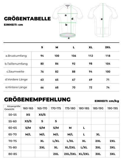 ROCKBROS Fahrradtrikot Kurzarm Herren Atmungsaktives und Schnelltrocknend Jersey Reflektierende